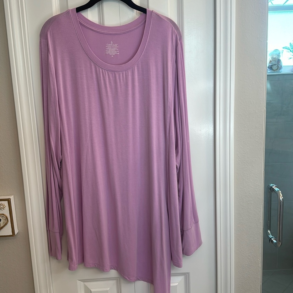 Women's Long Sleeve Tunic Top - Lavender